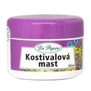 Dr. Popov Kostivalová mast 100 ml (Zklidňuje při masáži pohybového aparátu (unavené nohy, namožené svaly, šlachy a klouby). Velké balení.)