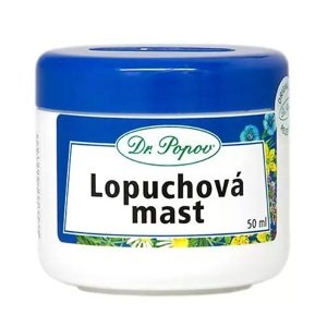 Dr. Popov Lopuchová mast 50 ml (K péči o problematickou pokožku celého těla, dětskou pleť s atopickým ekzémem a lišeje.)