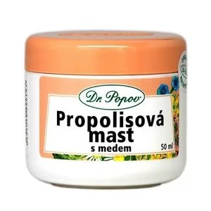 Dr. Popov Propolisová mast s medem 50 ml (K regeneraci pokožky podrážděné slunečním zářením, na popraskané paty a ruce a ke změkčení kůže.)