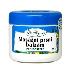 Dr. Popov Masážní prsní balzám pro dospělé 50 ml (Pomáhá při dýchacích potížích a kašli díky vysokému obsahu přírodních silic (eukalypt, máta a další).)