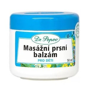 Dr. Popov Masážní prsní balzám pro děti 50 ml (Pomáhá při dýchacích potížích a kašli díky vysokému obsahu přírodních silic (eukalypt, máta a další).)