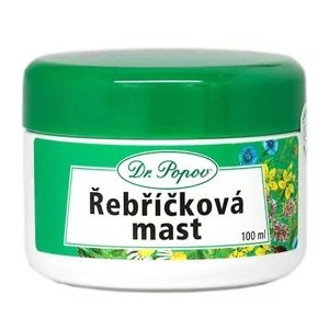 Dr. Popov Řebříčková mast 100 ml (K péči o rozpraskané paty, ruce a při štípnutí hmyzem. Stahuje, čistí a změkčuje pokožku. Velké balení.)