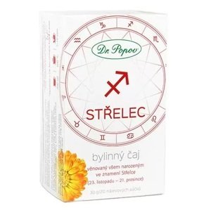 Bylinný čaj STŘELEC, 30 g (Věnovaný všem narozeným ve znamení Střelce (23.11. - 21.12.). Bylinný porcovaný čaj, 30 g.)