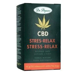 Konopný čaj s CBD Stres-Relax, 30 g (Pryč se stresem , nervozitou a nekvalitním spánkem. Na zklidnění těla i mysli. Doplněk stravy.)