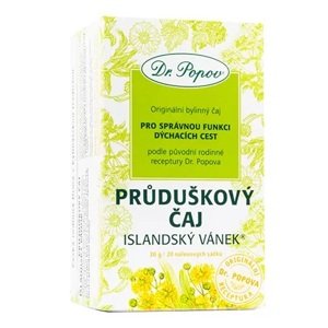 Průduškový čaj Islandský vánek®, porcovaný, 30 g (Pro zdravé dýchací cesty (díky lišejníku) a snadnější dýchání (díky lipovému květu).)