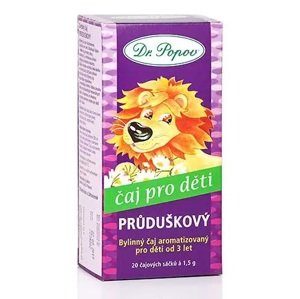 Průduškový, dětský bylinný čaj, 30 g (Čaj pro děti na podporu přirozené imunity a pro zdravé dýchací cesty (díky šípku a echinacee).)