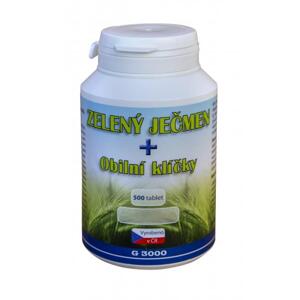 ZELENÝ JEČMEN + OBILNÍ KLÍČKY-TABLETY (Zelený ječmen a obilné klíčky, které obsahují celé spektrum vitamínů, minerálních látek a stopových prvků. 500 menších tablet,)
