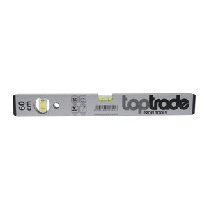 TOPTRADE vodováha stříbrná, 2 libely, 600 mm, standard (TOPTRADE vodováha stříbrná, 2 libely, 600 mm, standard)