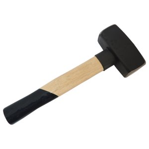 TOPTRADE palice oboustranná, s dřevěnou násadou, 1000 g (TOPTRADE palice oboustranná, s dřevěnou násadou, 1000 g)