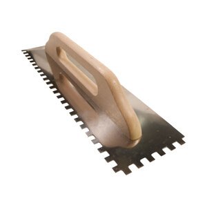 TOPTRADE hladítko nerezové, s dřevěnou rukojetí, zub 10 mm, 500 x 130 mm, standard (TOPTRADE hladítko nerezové, s dřevěnou rukojetí, zub 10 mm, 500 x 130 mm, standard)