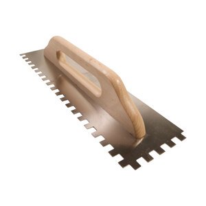 TOPTRADE hladítko nerezové, s dřevěnou rukojetí, zub 12 mm, 500 x 130 mm, standard (TOPTRADE hladítko nerezové, s dřevěnou rukojetí, zub 12 mm, 500 x 130 mm, standard)