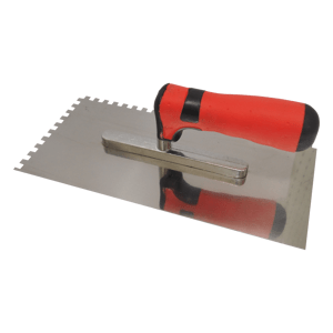TOPTRADE hladítko nerezové, s pogumovanou rukojetí, zub 4 mm, 270 x 130 mm, profi (TOPTRADE hladítko nerezové, s pogumovanou rukojetí, zub 4 mm, 270 x 130 mm, profi)