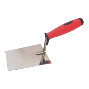 TOPTRADE lžíce zednická, nerezový plech, pogumovaná rukojeť, 140 x 110 mm (TOPTRADE lžíce zednická, nerezový plech, pogumovaná rukojeť, 140 x 110 mm)