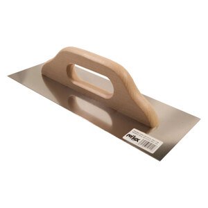 TOPTRADE hladítko nerezové, s dřevěnou rukojetí, hladké, 360 x 130 mm (TOPTRADE hladítko nerezové, s dřevěnou rukojetí, hladké, 360 x 130 mm)