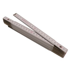 metr skládací, dřevěný, bílý, 2 m, profi (metr skládací, dřevěný, bílý, 2 m, profi)