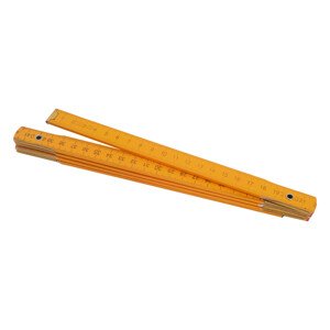 TOPTRADE metr skládací, dřevěný, žlutý, 1 m, standard (TOPTRADE metr skládací, dřevěný, žlutý, 1 m, standard)