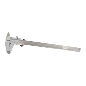 TOPTRADE měřidlo posuvné, kovové, s aretací, s přesností 0,02 mm, stupnice nonius, 150 mm (TOPTRADE měřidlo posuvné, kovové, s aretací, s přesností 0,02 mm, stupnice nonius, 150 mm)