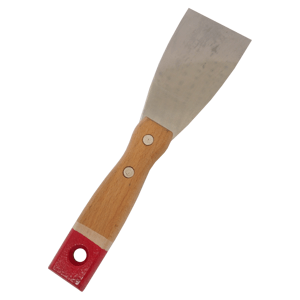 TOPTRADE špachtle nerezová, s dřevěnou, nýtovanou rukojetí, 100 mm, profi (TOPTRADE špachtle nerezová, s dřevěnou, nýtovanou rukojetí, 100 mm, profi)