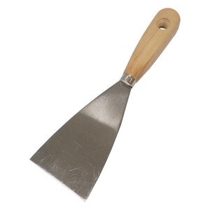 TOPTRADE špachtle ocelová, s dřevěnou rukojetí a náklepovým nýtem, 40 mm, hobby (TOPTRADE špachtle ocelová, s dřevěnou rukojetí a náklepovým nýtem, 40 mm, hobby)