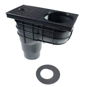 vpusť kanalizační, plastová, průtok 390l / 530l / min., se spodním vývodem O 110 / 125 mm (vpusť kanalizační, plastová, průtok 390l / 530l / min., se spodním vývodem O 110 / 125 mm)