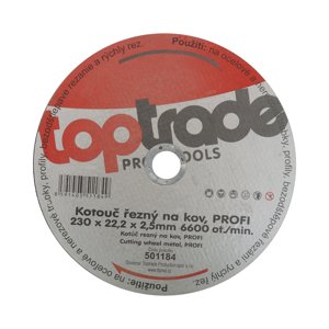 TOPTRADE kotouč řezný, na kov, 230 x 22,2 x 2,5 mm (TOPTRADE kotouč řezný, na kov, 230 x 22,2 x 2,5 mm)