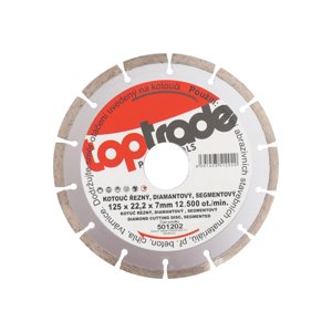 TOPTRADE kotouč diamantový, segmentový, 125 x 22,2 x 7 mm, hobby (TOPTRADE kotouč diamantový, segmentový, 125 x 22,2 x 7 mm, hobby)