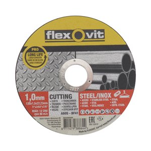 kotouč Flexovit, řezný, na kov a nerez, 125 x 22,23 x 1 mm, profi (kotouč Flexovit, řezný, na kov a nerez, 125 x 22,23 x 1 mm, profi)