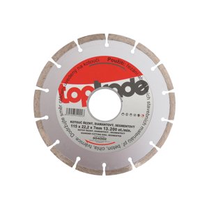 TOPTRADE kotouč diamantový, segmentový,  115 x 22.2 x 7 mm, standard (TOPTRADE kotouč diamantový, segmentový,  115 x 22.2 x 7 mm, standard)