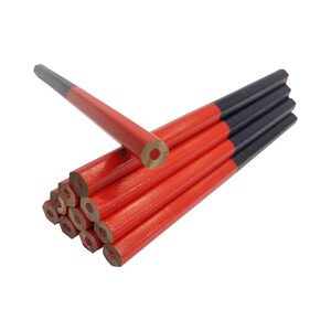 TOPTRADE tužka tesařská, šestiúhelník, červenomodrá, sada 12 ks, 180 mm (TOPTRADE tužka tesařská, šestiúhelník, červenomodrá, sada 12 ks, 180 mm)