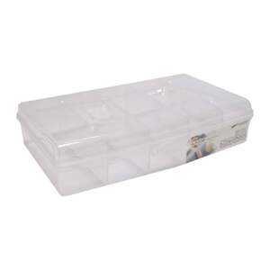 organizér plastový, nun, přepážkový systém, průhledný, 198 x 117 x 45 mm (organizér plastový, nun, přepážkový systém, průhledný, 198 x 117 x 45 mm)