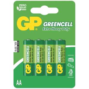 baterie GP Greencell, zinko – chloridová, R6, tužka AA, blistr 4 ks 1,5 V (baterie GP Greencell, zinko – chloridová, R6, tužka AA, blistr 4 ks 1,5 V)