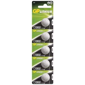 baterie GP lithium, GP CR2032, knoflíková, blistr 5 ks, kapacita 220 mAh, 3 V (baterie GP lithium, GP CR2032, knoflíková, blistr 5 ks, kapacita 220 mAh, 3 V)