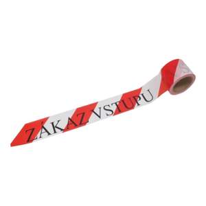 TOPTRADE páska výstražná, nelepící, "Zákaz vstupu", červeno – bílá, 75 mm x 100 m (TOPTRADE páska výstražná, nelepící, "Zákaz vstupu", červeno – bílá, 75 mm x 100 m)