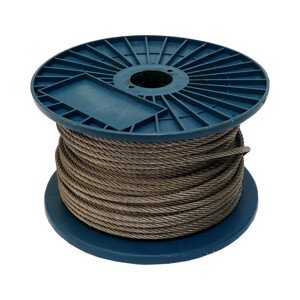 TOPTRADE lano ocelové, pozinkované, na cívce, 7 x 7 drátů, O 3 mm x 200 m (TOPTRADE lano ocelové, pozinkované, na cívce, 7 x 7 drátů, O 3 mm x 200 m)