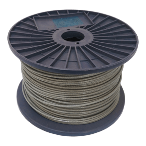 TOPTRADE lano ocelové, pozinkované, v PVC bužírce, na cívce, 7 x 7 drátů, O 4/5 mm x 75 m (TOPTRADE lano ocelové, pozinkované, v PVC bužírce, na cívce, 7 x 7 drátů, O 4/5 mm x 75 m)