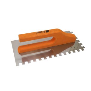 ProTec hladítko, nerezové, zub 10 mm, s dřevěnou rukojetí, 280 x 130 mm (ProTec hladítko, nerezové, zub 10 mm, s dřevěnou rukojetí, 280 x 130 mm)